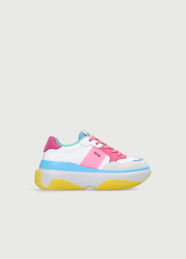 Baskets Liu Jo Chunky Multicoloured Femme Rose | GKO-956801