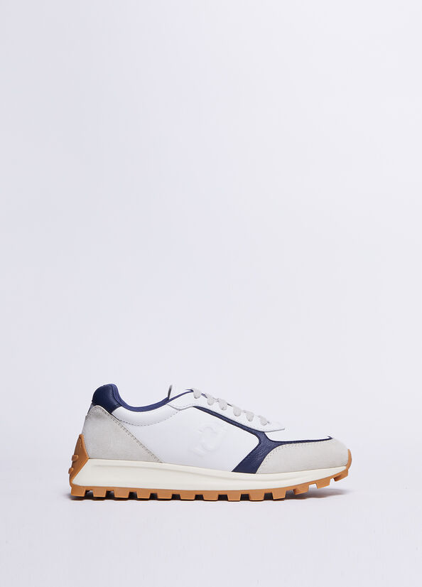 Baskets Liu Jo Cuir And Daim Homme Bleu | RBS-425781