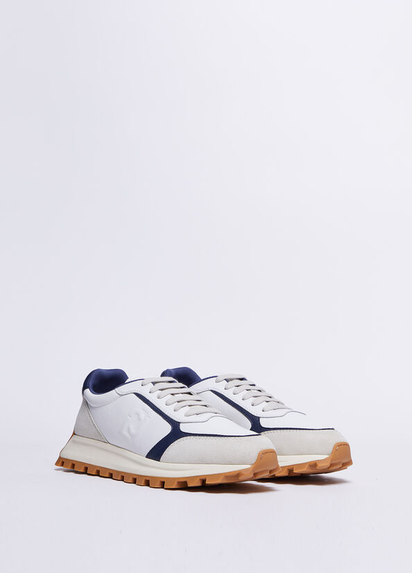 Baskets Liu Jo Cuir And Daim Homme Bleu | RBS-425781