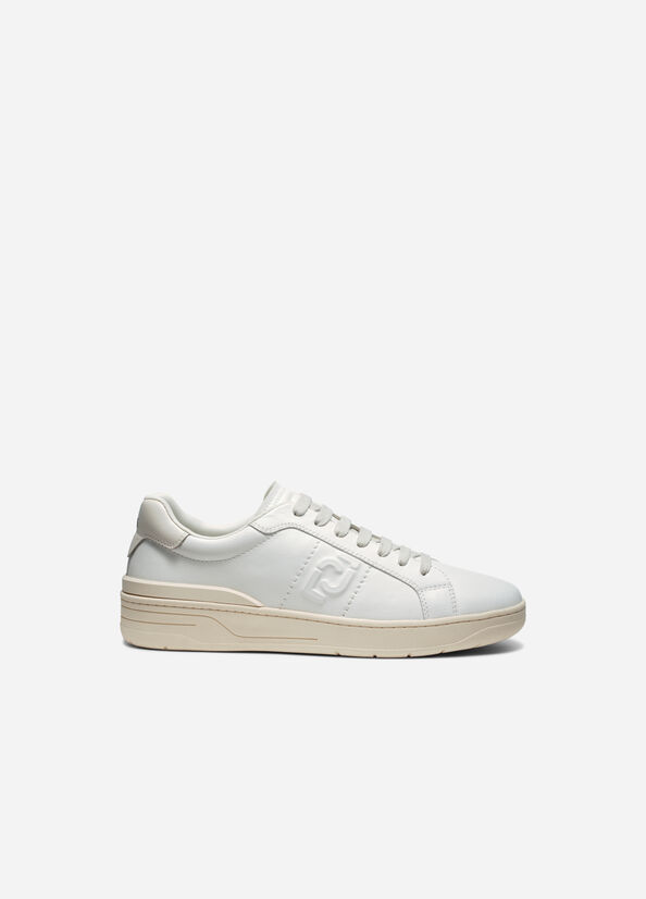 Baskets Liu Jo Cuir Homme Blanche | CPK-472139