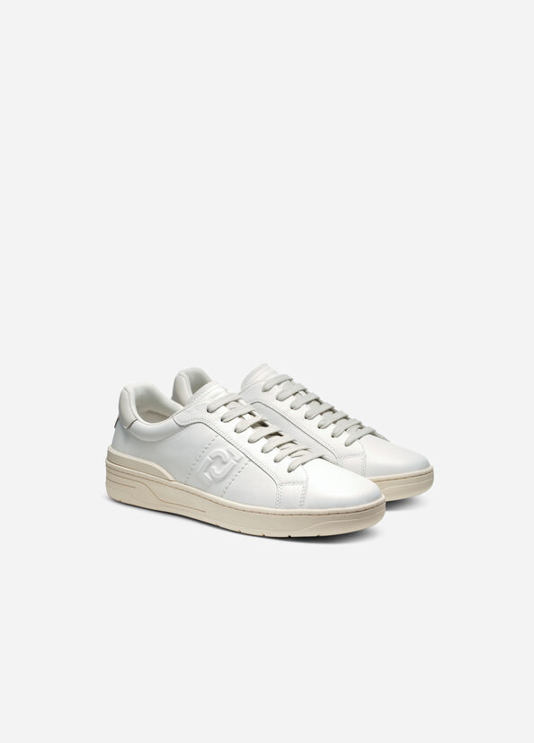 Baskets Liu Jo Cuir Homme Blanche | CPK-472139