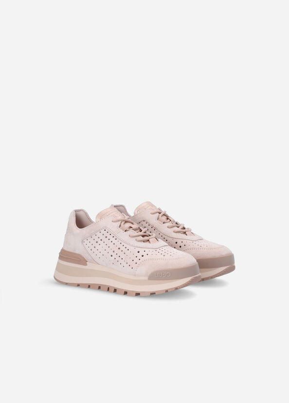 Baskets Liu Jo Perforated Plateforme Femme Rose | RZE-395084