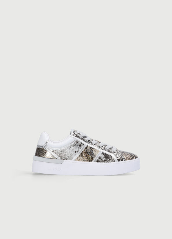 Baskets Liu Jo With Snakeskin Effect Print Femme Serpent | WNJ-938541