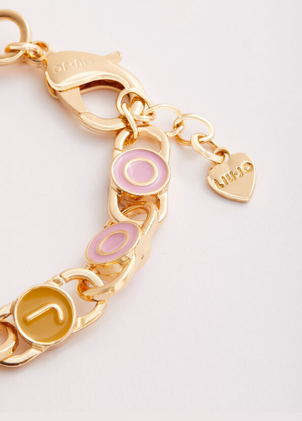 Bijoux Liu Jo Bracelet With Logo Femme Multicolore | EYG-061298