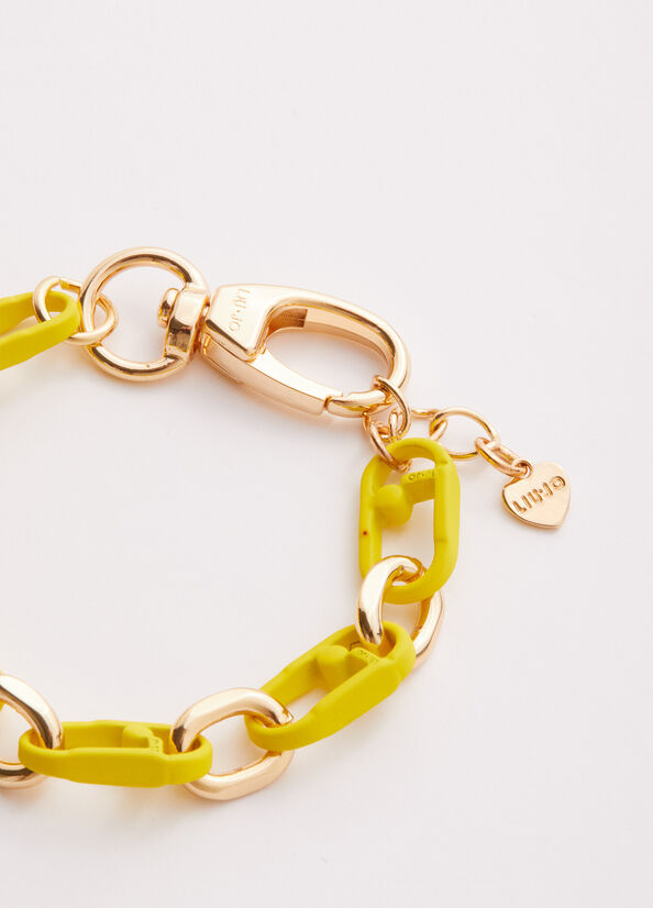 Bijoux Liu Jo Monogram Bracelet Femme Jaune | LAH-437592