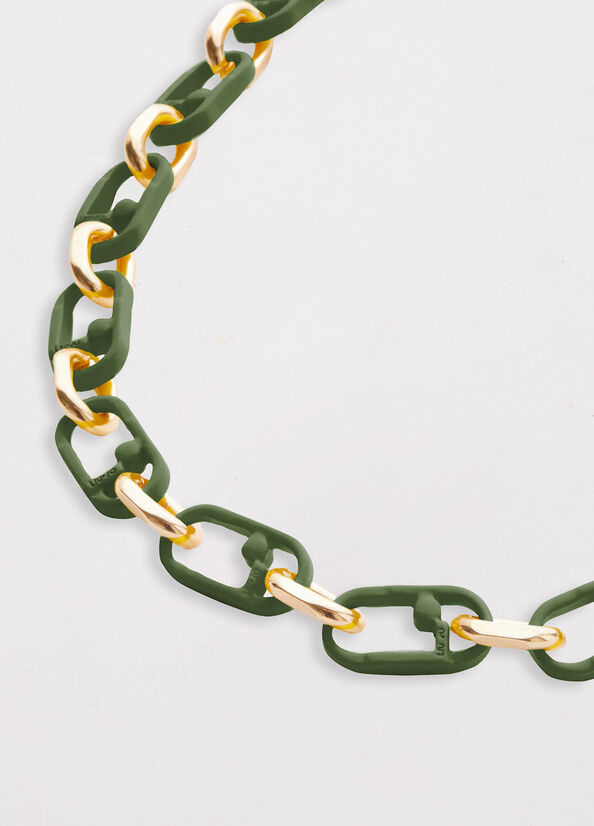 Bijoux Liu Jo Monogram Necklace Femme Vert | OJB-872936