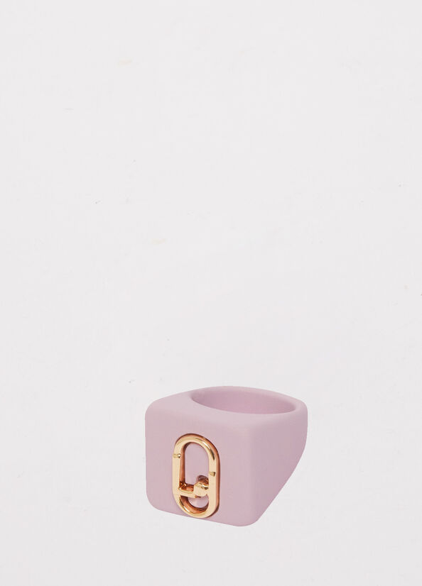 Bijoux Liu Jo Ring With Monogram Logo Femme Rose | DVI-713508