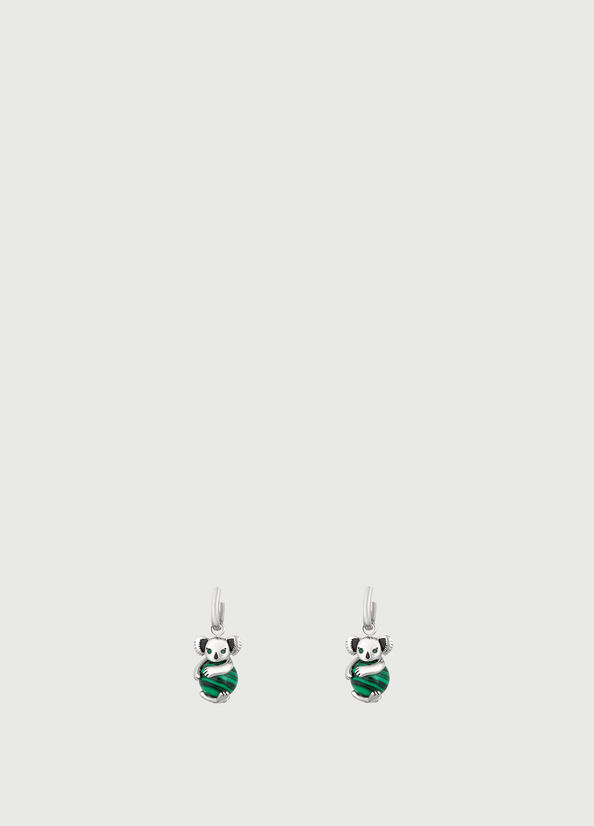 Bijoux Liu Jo Single Koala Earring Femme Argent Vert | ITX-710546