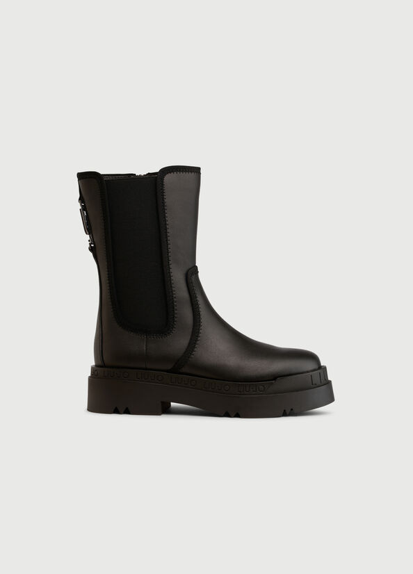 Bottines Liu Jo Chelsea Plateforme Femme Noir | GPJ-970183