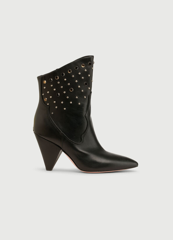 Bottines Liu Jo Cuir With Jewels Femme Noir | AKC-402378