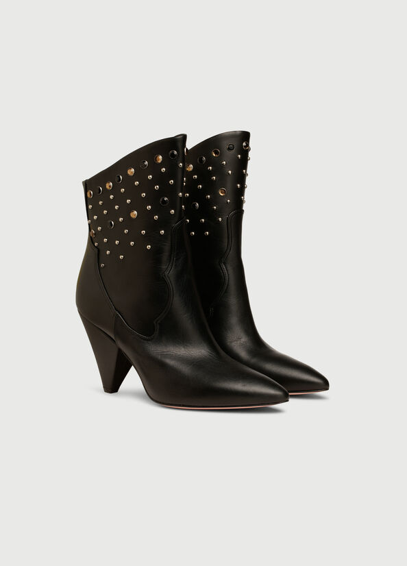 Bottines Liu Jo Cuir With Jewels Femme Noir | AKC-402378