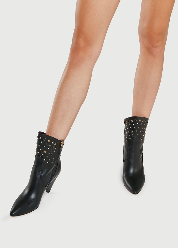 Bottines Liu Jo Cuir With Jewels Femme Noir | AKC-402378