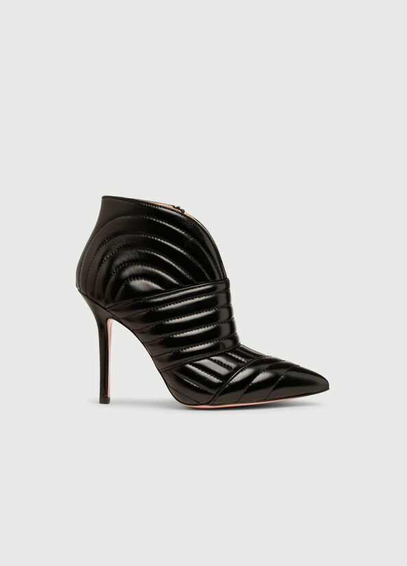 Bottines Liu Jo Cuir With Stiletto Heel Femme Noir | XUO-975608