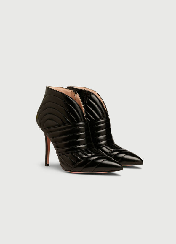 Bottines Liu Jo Cuir With Stiletto Heel Femme Noir | XUO-975608