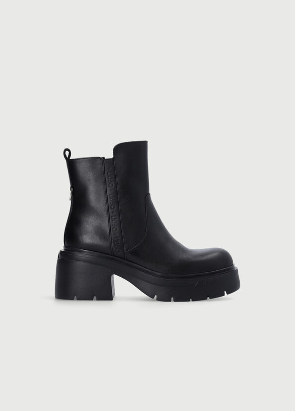 Bottines Liu Jo Genuine Cuir Femme Noir | LJY-301297