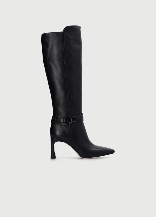 Bottines Liu Jo High With Comfortable Heel Femme Noir | FMC-748159