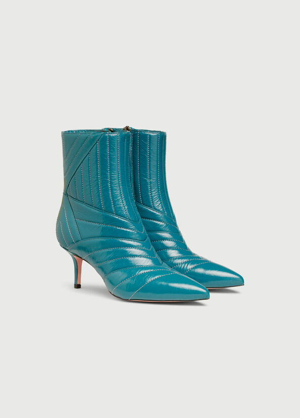 Bottines Liu Jo Matelassé With Heel Femme Turquoise | CKH-217839