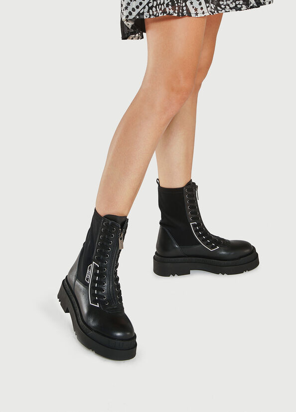 Bottines Liu Jo Plateforme With Zip Femme Noir | AJO-564728