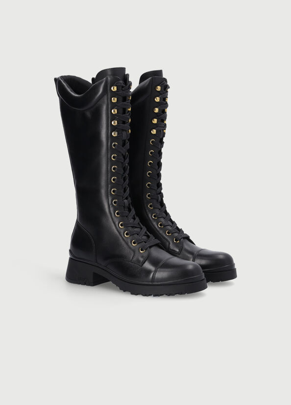 Bottines Liu Jo With Jewel Chain Femme Noir | FWX-173024