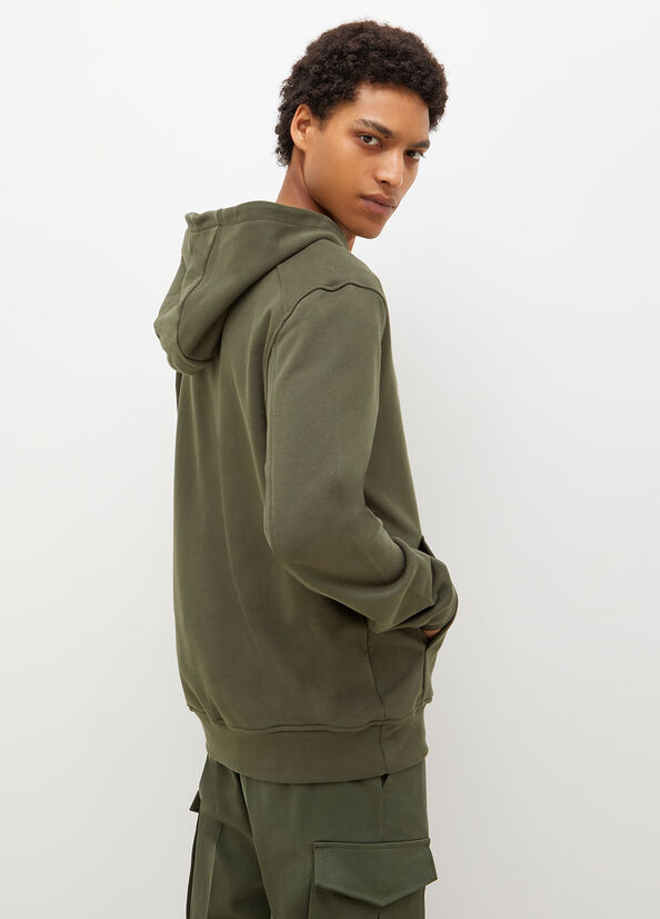 Chandails Liu Jo 1995 Logo Hoodie Homme Vert | BSR-089374