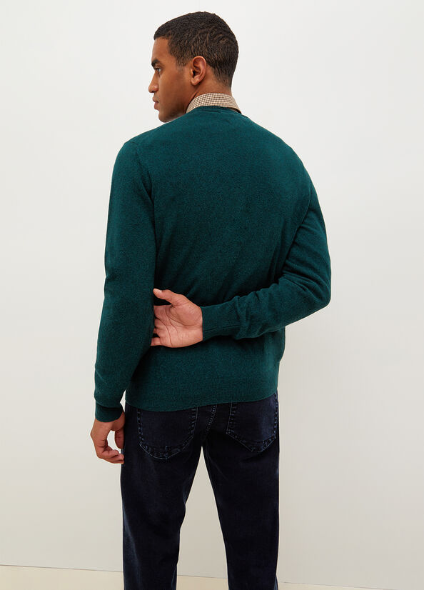 Chandails Liu Jo Cashmere Pullover Homme Vert | VSF-398152