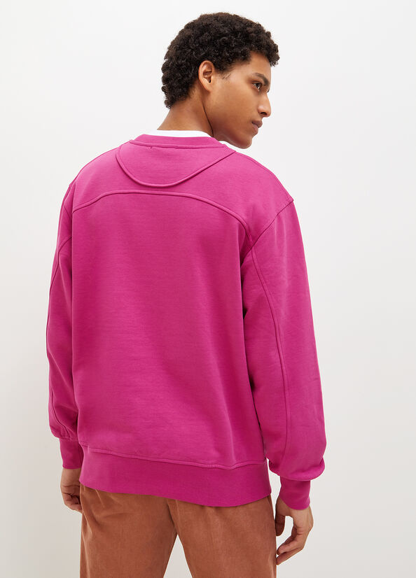 Chandails Liu Jo Crew Neck Homme Fushia | DPJ-653279