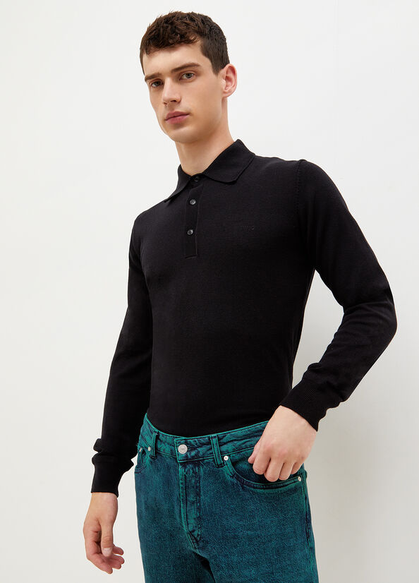 Chandails Liu Jo Knit Homme Noir | UWE-614095