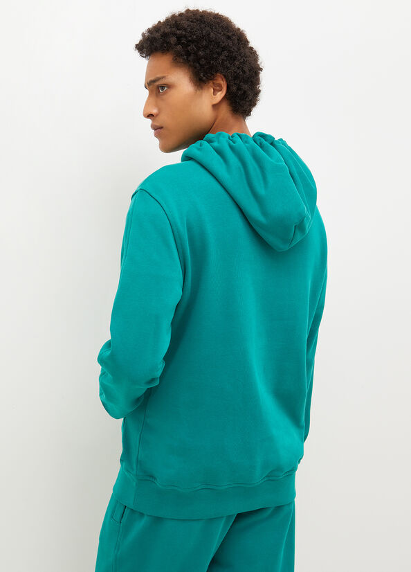 Chandails Liu Jo Logo Hoodie Homme Vert | WHK-479518