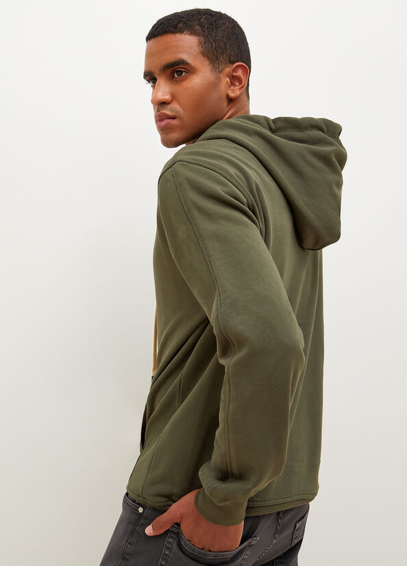 Chandails Liu Jo Logo Hoodie Homme Vert | WHT-417630