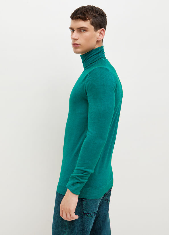 Chandails Liu Jo Pure Turtleneck Homme Vert | NQK-358290