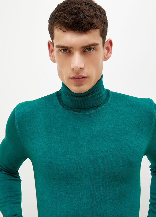 Chandails Liu Jo Pure Turtleneck Homme Vert | NQK-358290