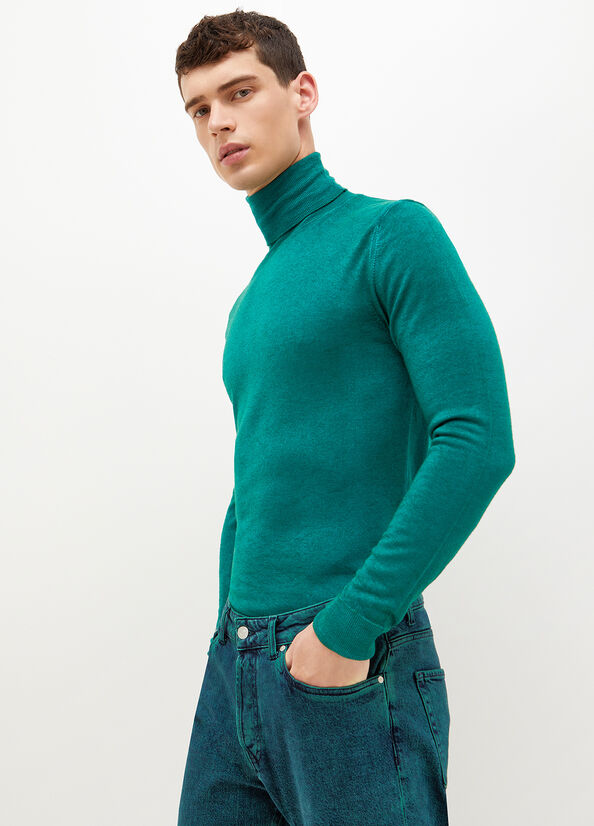 Chandails Liu Jo Pure Turtleneck Homme Vert | NQK-358290