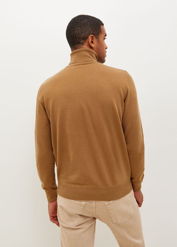 Chandails Liu Jo Turtleneck In Coton Homme Marron | BEV-276159