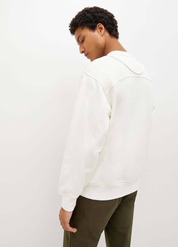 Chandails Liu Jo With 1995 Print Homme Blanche | FPL-759013