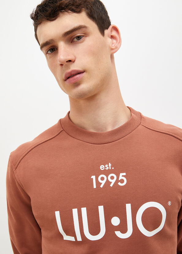 Chandails Liu Jo With Logo 1995 Homme Marron | RIZ-198472