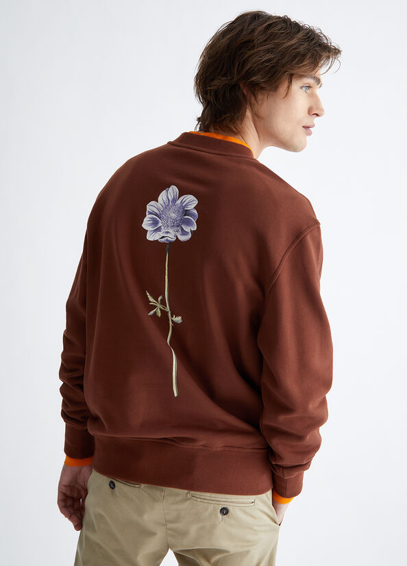 Chandails Liu Jo With Print On The Back Homme Marron | YFE-807612