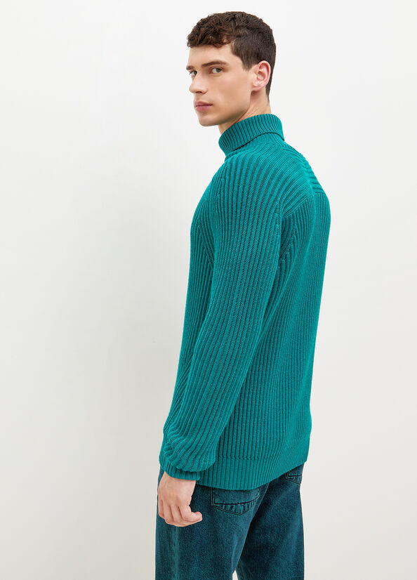 Chandails Liu Jo Woollen Turtleneck Homme Vert | OFE-024173