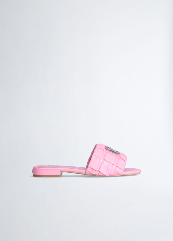 Chaussures Plates Liu Jo With Logo Femme Rose | RNZ-132054