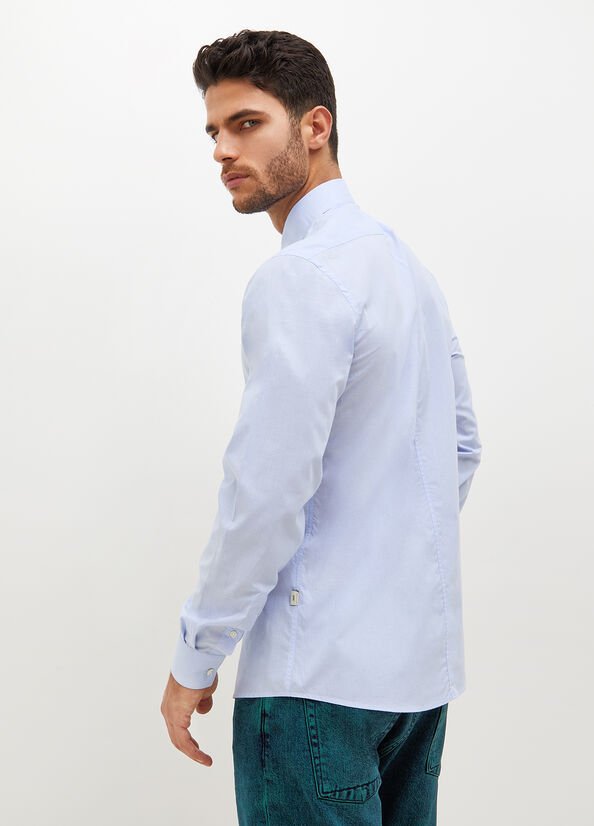 Chemises Liu Jo Slim-Fit Homme Bleu | QAJ-984152