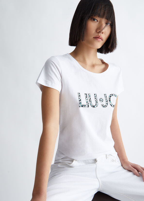 Hauts Liu Jo With Logo Femme Blanche | UIM-085639