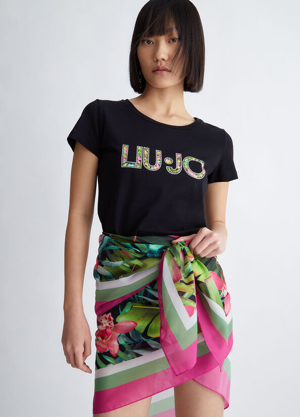 Hauts Liu Jo With Logo Femme Noir | ODP-613790