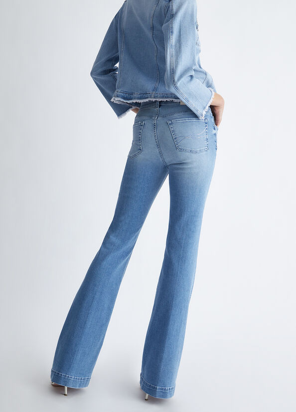 Jean Droit Liu Jo Authentic Denim Femme Bleu Clair | EVL-132546