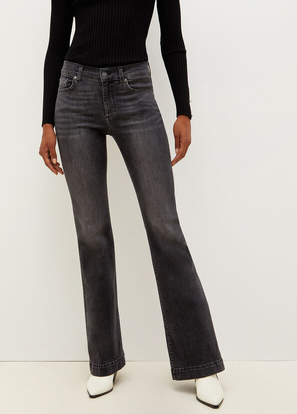 Jean Droit Liu Jo Denim Authentic With Rhinestones Femme Noir | RET-418397