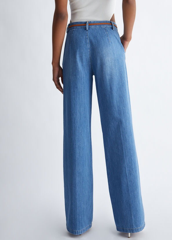 Jean Droit Liu Jo Denim Femme Bleu | PGR-678359