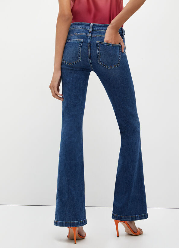 Jean Droit Liu Jo Stretch Denim Femme Bleu | MTV-392485