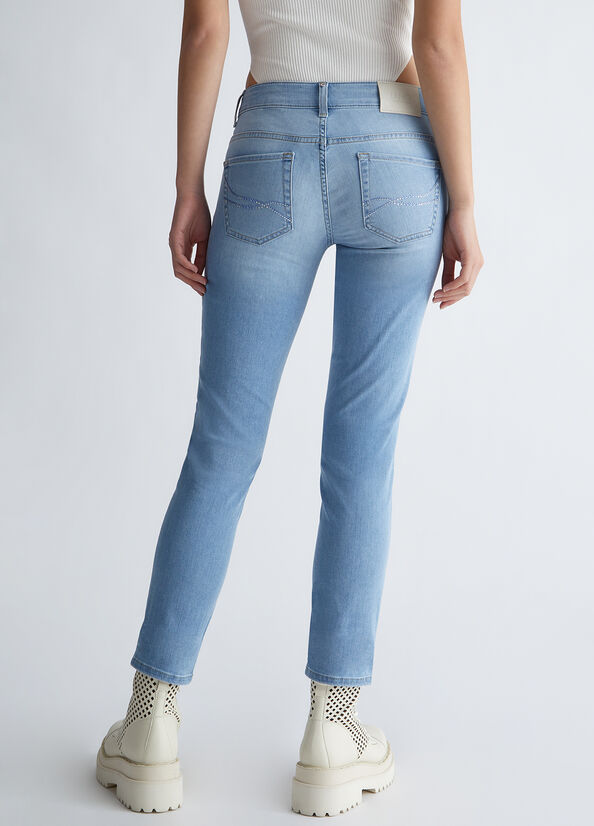 Jean Skinny Liu Jo Authentic Denim Femme Bleu Clair | FBW-807124