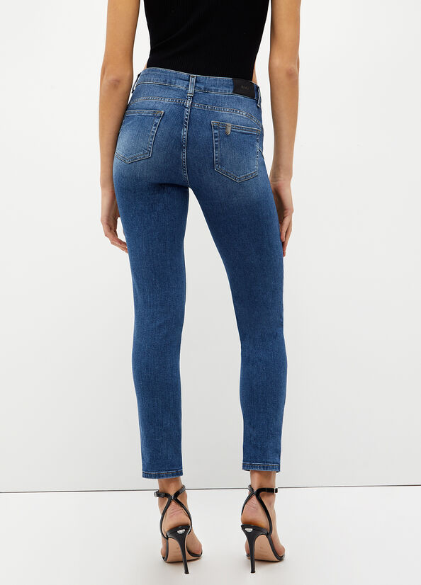 Jean Skinny Liu Jo Bottom Up Femme Bleu Foncé | ALK-206583