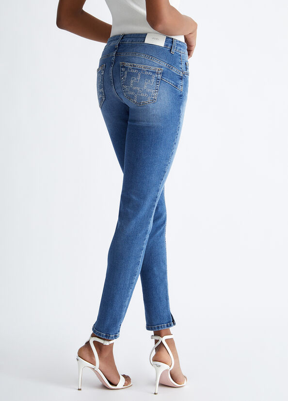 Jean Skinny Liu Jo Bottom Up Femme Bleu | GWU-169875