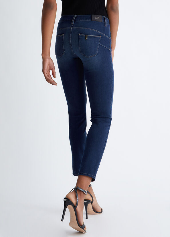 Jean Skinny Liu Jo Bottom Up Femme Bleu Foncé | IBD-210463