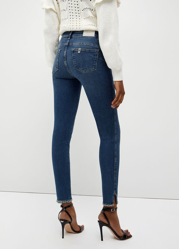 Jean Skinny Liu Jo Bottom Up Femme Bleu Foncé | LGM-950643